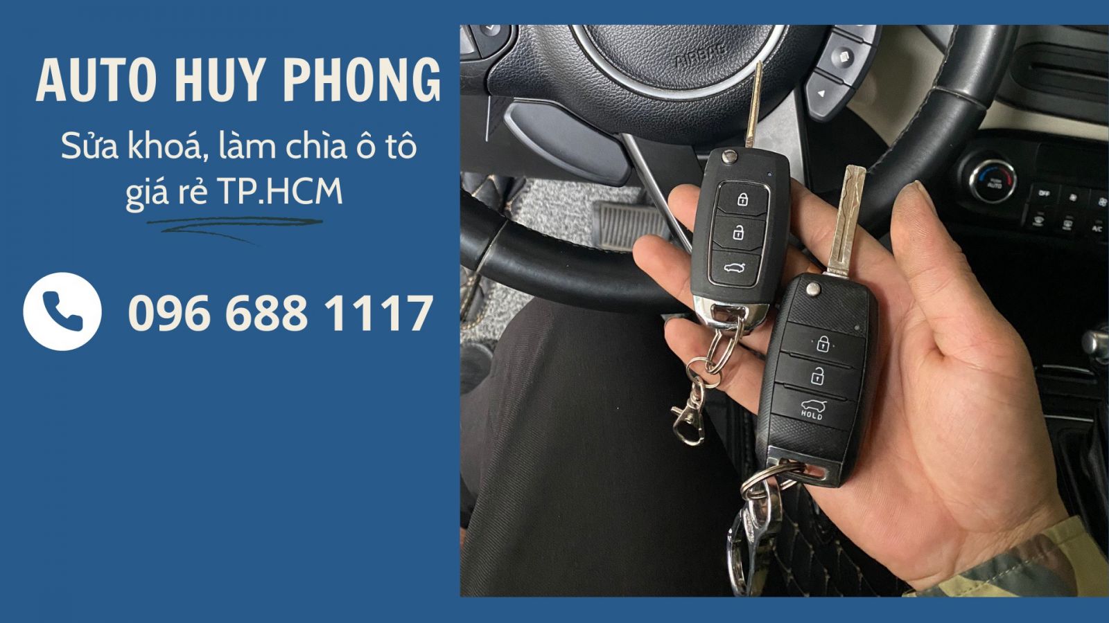 Hình 2: Auto Huy Phong - Sửa khóa, làm chìa ô tô giá rẻ TP.HCM